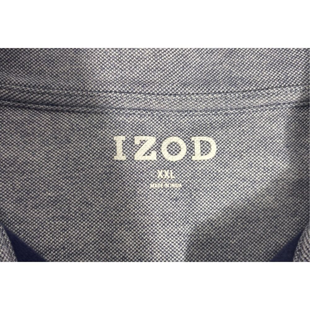 IZOD Sweatshirt Mens 2XL XXL Gray 1/4 Zip Pullover Fleece Golf Stand Collar - Picture 8 of 10